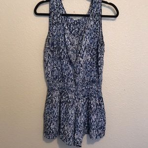 Blue tie die romper